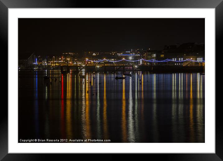 Prince of Wales Pier at Night Framed Mounted Print by Brian Roscorla