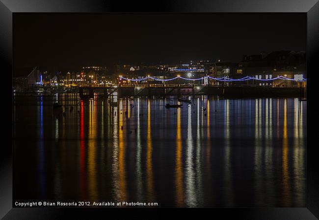 Prince of Wales Pier at Night Framed Print by Brian Roscorla