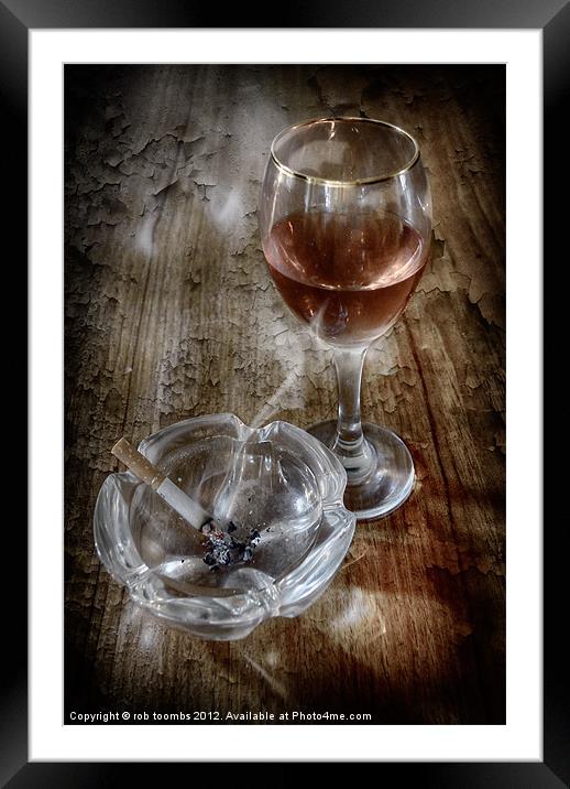 SMOKING WINE Framed Mounted Print by Rob Toombs