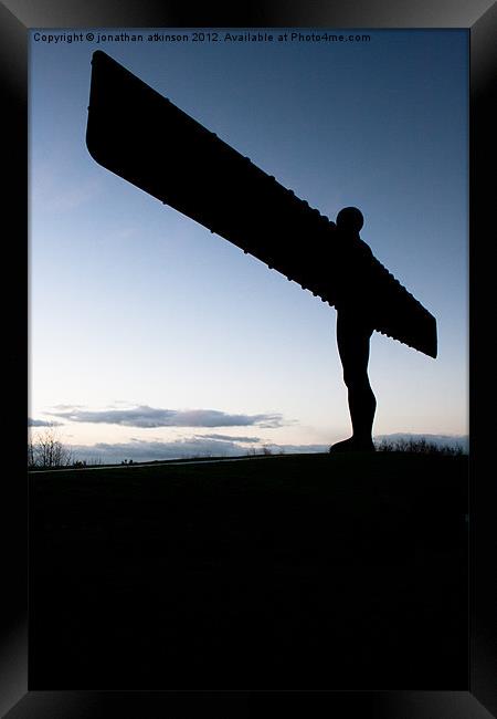 Angel of the North - Sunrise Framed Print by jonathan atkinson