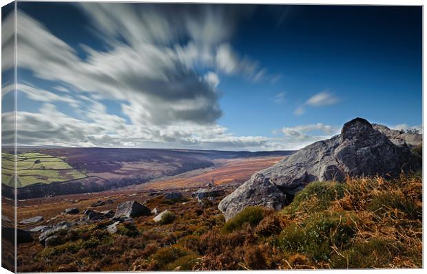 Slow moving clouds over Dales Canvas Print by Greg Marshall
