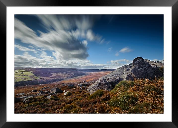 Slow moving clouds over Dales Framed Mounted Print by Greg Marshall