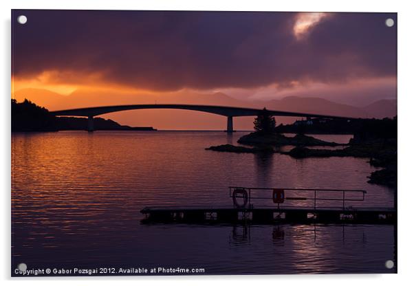 Skye Bridge, Kyle of Lochalsh Acrylic by Gabor Pozsgai