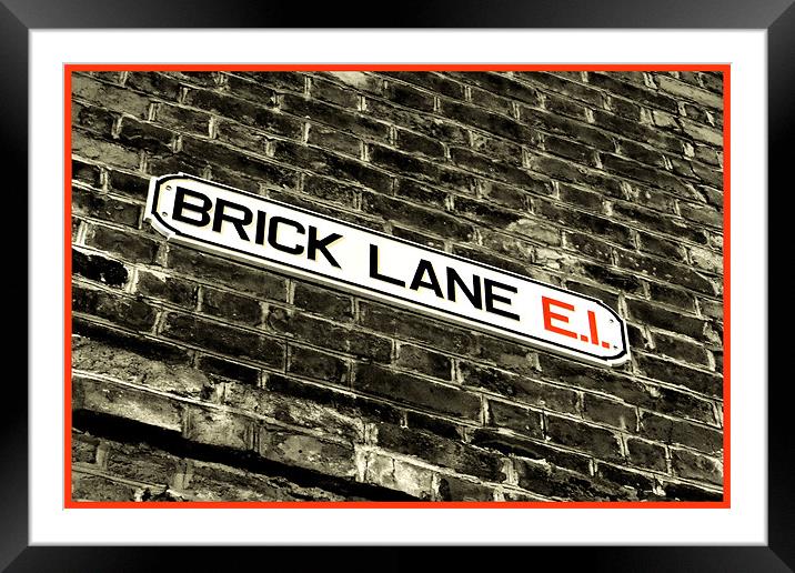 Brick Lane E1 Framed Mounted Print by Heather Newton