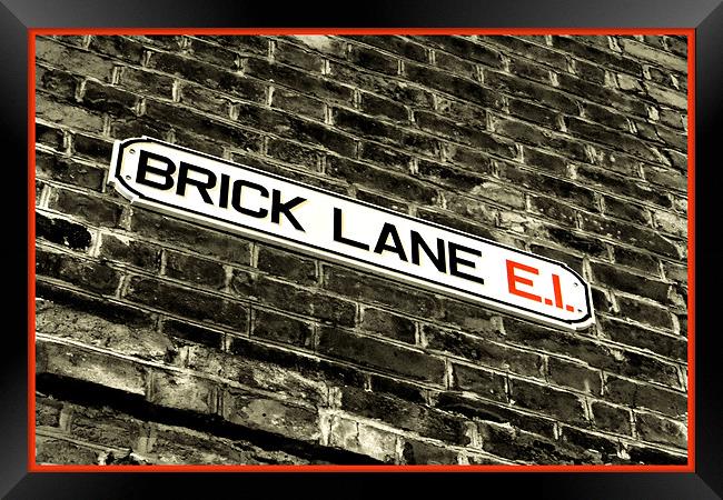 Brick Lane E1 Framed Print by Heather Newton