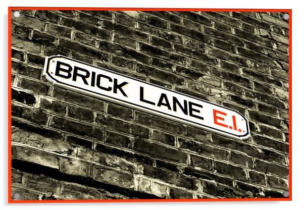 Brick Lane E1 Acrylic by Heather Newton