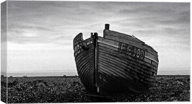 Abandoned Dungeness Fishing Boat Canvas Print by Brian Sharland
