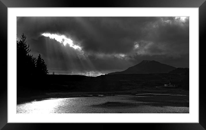 Sun Beams Over Llyn Sarnau Framed Mounted Print by Brian Sharland