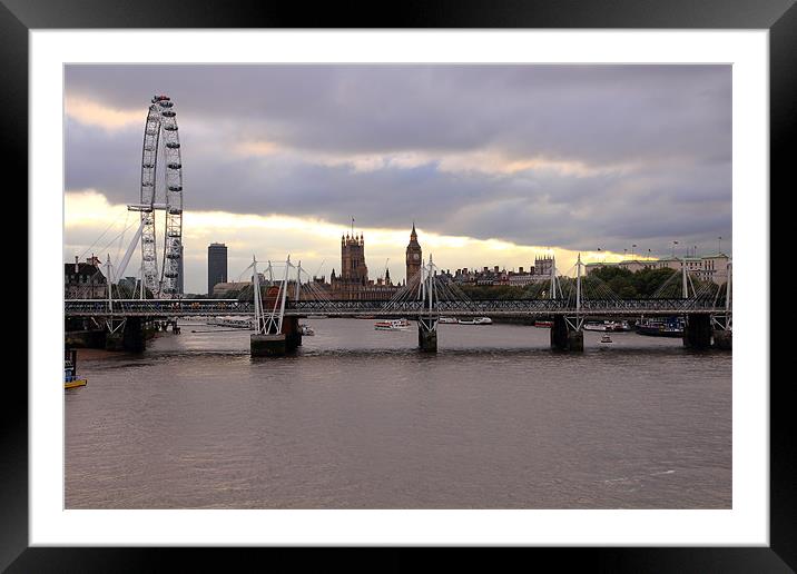 Westminster Skyline Framed Mounted Print by James Marsden
