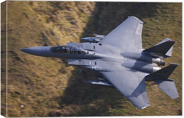 F15E 500mph Low Level Flying Canvas Print by Philip Berry