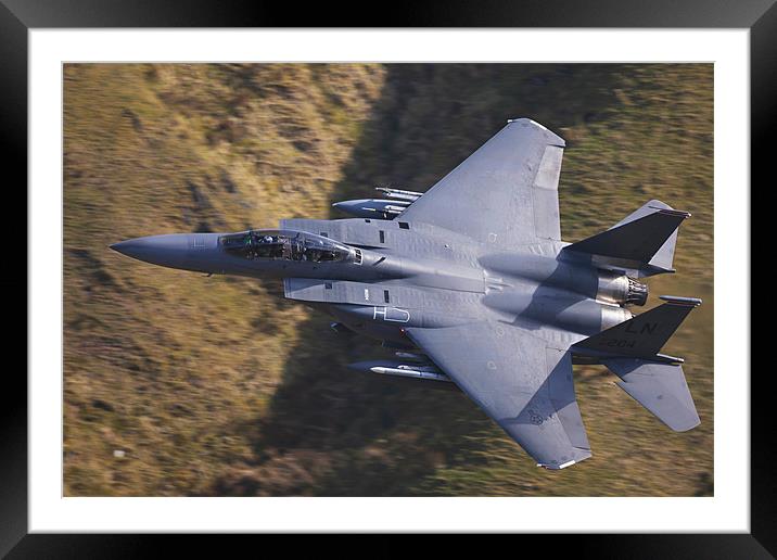 F15E 500mph Low Level Flying Framed Mounted Print by Philip Berry