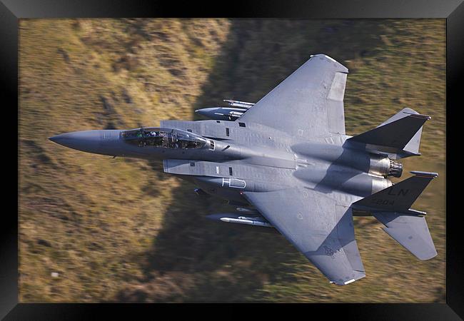F15E 500mph Low Level Flying Framed Print by Philip Berry