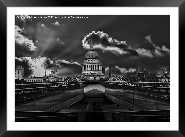 Deserted London - The Millennium Bridge Framed Mounted Print by K7 Photography