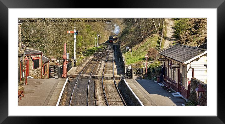 Approaching Goathland Station Framed Mounted Print by Trevor Kersley RIP