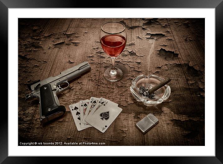 THE GANGSTERS HAND Framed Mounted Print by Rob Toombs