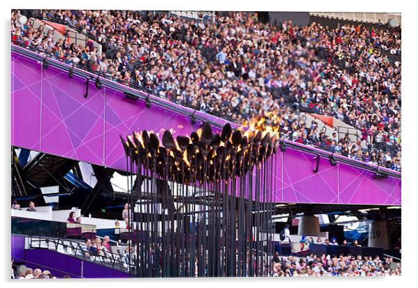 The Olympic Flame Acrylic by Paul Shears Photogr