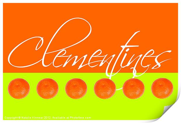 Clementines Print by Natalie Kinnear