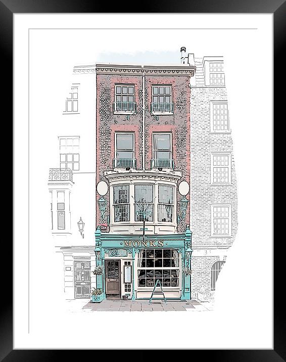Monks Bar & Restaurant Framed Mounted Print by Sharpimage NET