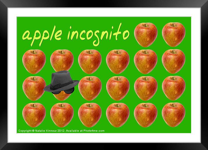 Apple Incognito Framed Mounted Print by Natalie Kinnear