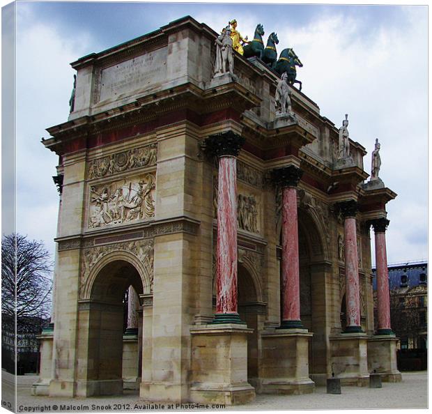 Arc de Triomphe de Carrousel Canvas Print by Malcolm Snook