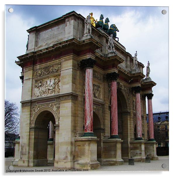 Arc de Triomphe de Carrousel Acrylic by Malcolm Snook