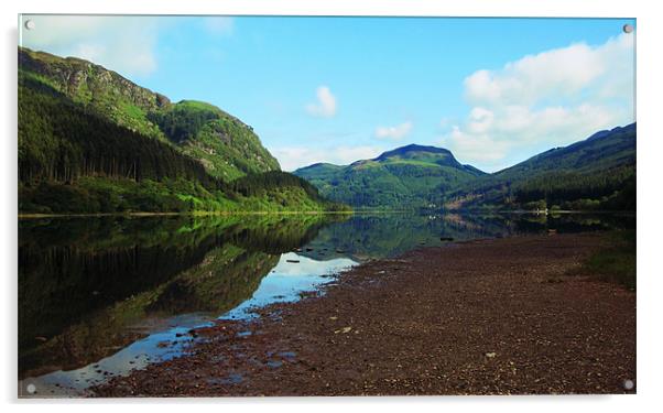 Loch Lubnaig, Scottish landscape Acrylic by Linda More