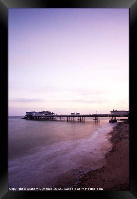 Cromer Pier Sunrise Framed Print by Graham Custance