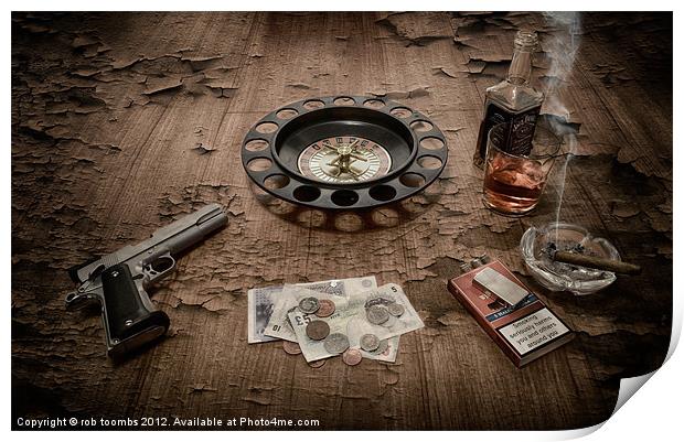 RUSSIAN ROULETTE Print by Rob Toombs