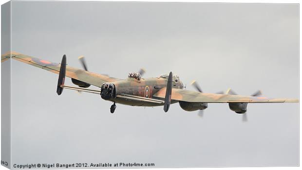 Lancaster Bomber Canvas Print by Nigel Bangert