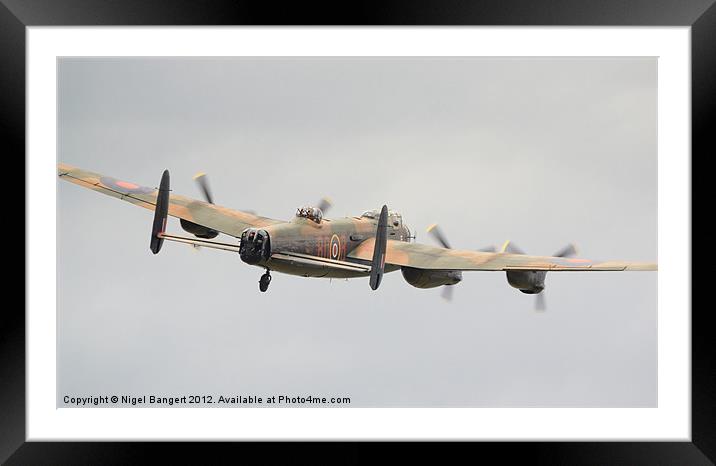 Lancaster Bomber Framed Mounted Print by Nigel Bangert
