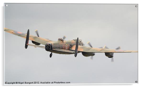Lancaster Bomber Acrylic by Nigel Bangert