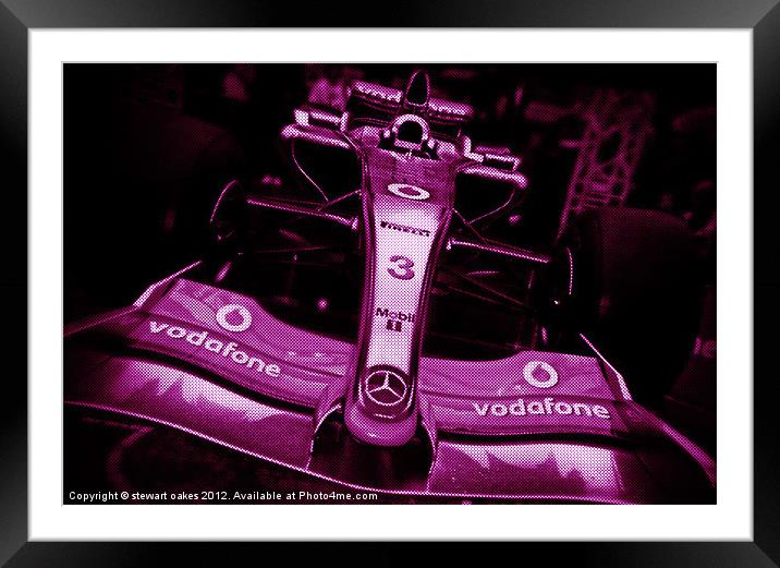 F1 race car PINK for girls only Framed Mounted Print by stewart oakes