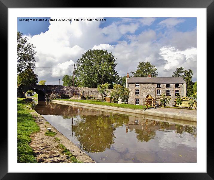 Monmouthshire & Brecon Canal Framed Mounted Print by Paula J James