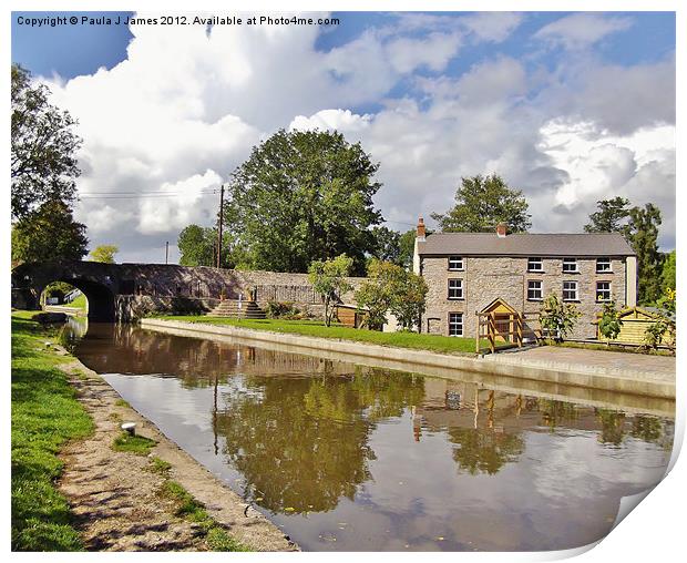 Monmouthshire & Brecon Canal Print by Paula J James
