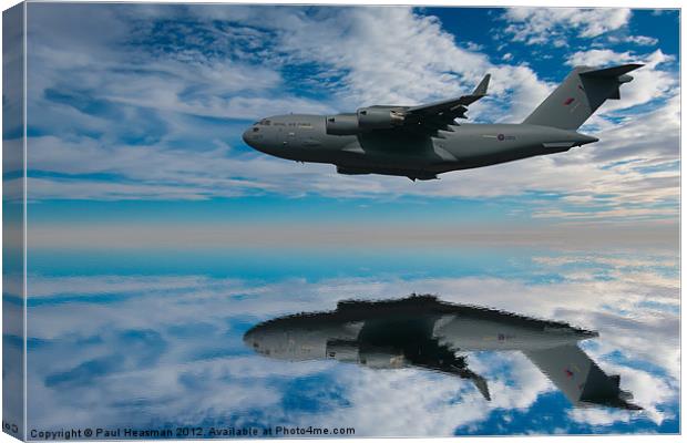 C-17 Globemaster III Reflections Canvas Print by P H