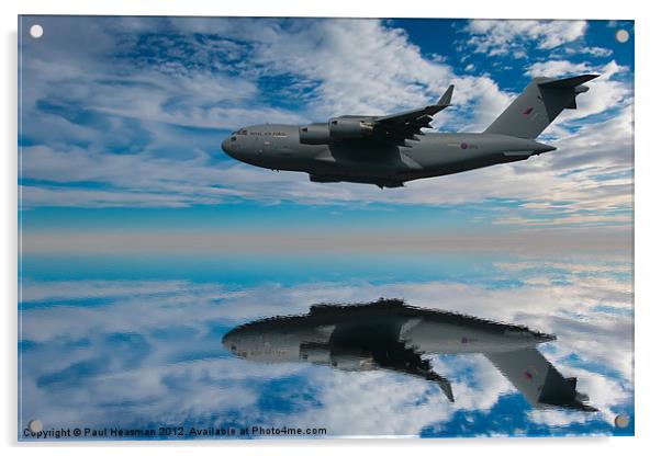C-17 Globemaster III Reflections Acrylic by P H