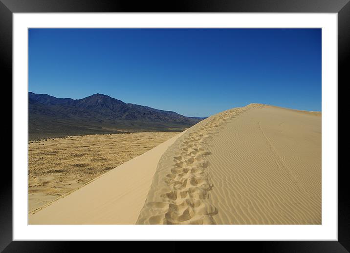 Mojave dune, California Framed Mounted Print by Claudio Del Luongo