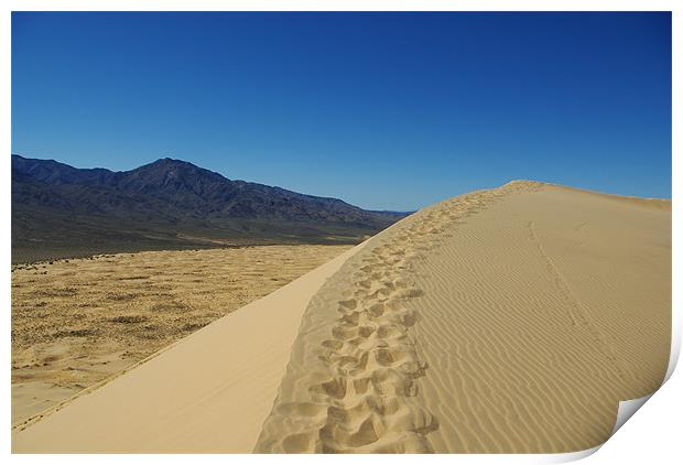 Mojave dune, California Print by Claudio Del Luongo