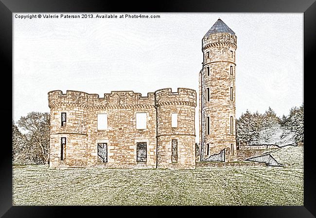 Eglinton Castle Ruins Framed Print by Valerie Paterson