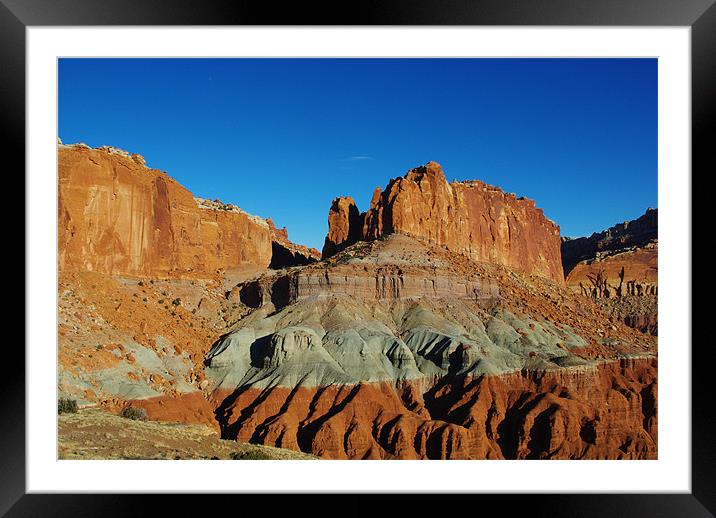 Colors in sandstone and rocks Framed Mounted Print by Claudio Del Luongo