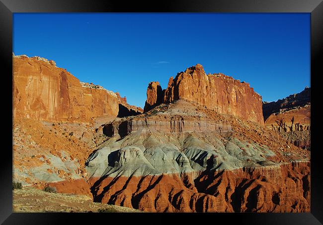 Colors in sandstone and rocks Framed Print by Claudio Del Luongo