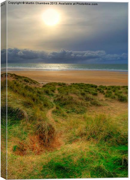 Path to the beach Canvas Print by Martin Chambers
