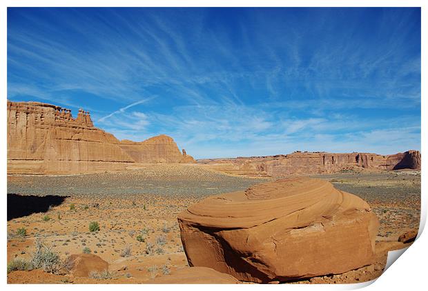 Arches National Park impression, Utah Print by Claudio Del Luongo