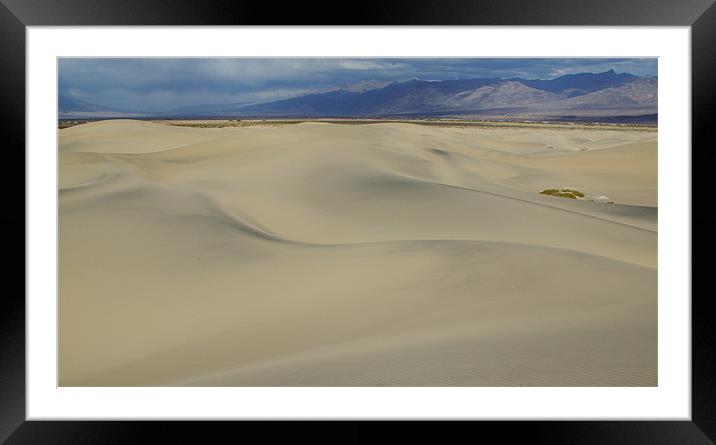 Dunes and mountains, Death Valley Framed Mounted Print by Claudio Del Luongo