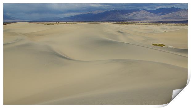 Dunes and mountains, Death Valley Print by Claudio Del Luongo