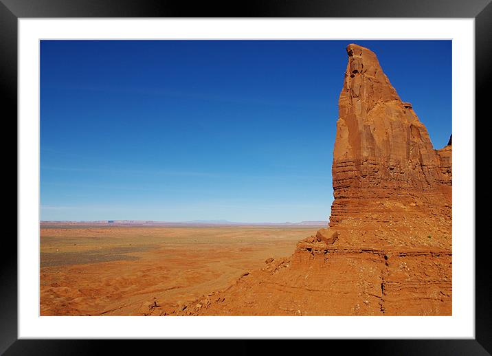 Monument Valley scenery, Arizona Framed Mounted Print by Claudio Del Luongo