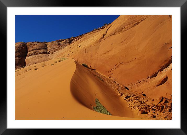 Dune near Peek-A-Boo Slot Canyon, Utah Framed Mounted Print by Claudio Del Luongo