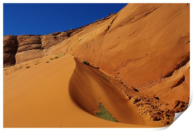 Dune near Peek-A-Boo Slot Canyon, Utah Print by Claudio Del Luongo