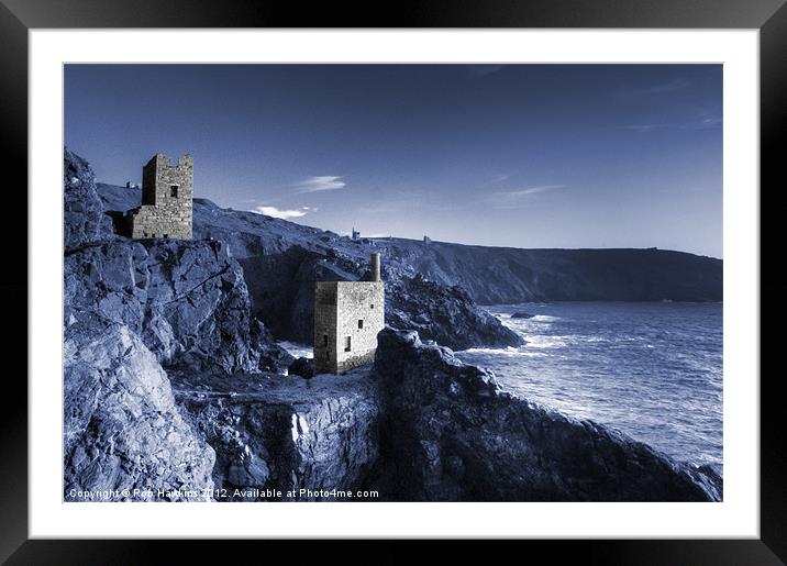 Bottallack in blue Framed Mounted Print by Rob Hawkins