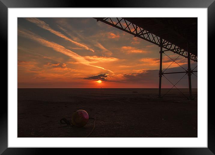 Bouys at Sunset Framed Mounted Print by Roger Green